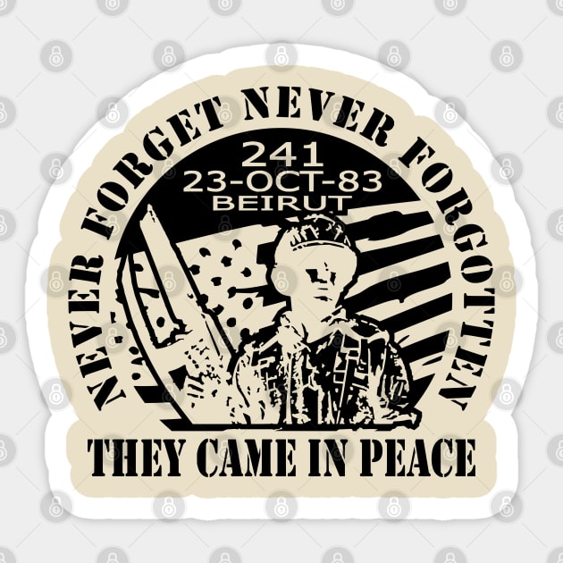 Beirut Memorial Sticker by Lifeline/BoneheadZ Apparel